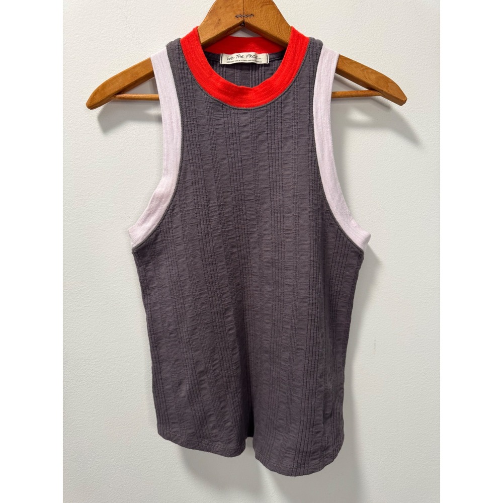 Free People We The Free Cooper Tank In Closing Night Combo Ribbed Racerback M